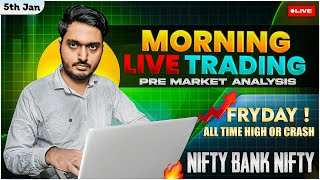 Live trading Bankniftynifty Options  05 Jan Share Market Live Updates news FearlessTraderShivam [upl. by Duntson]