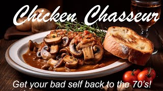 Chicken chasseur A traditional French dish with mushrooms [upl. by Solokin]