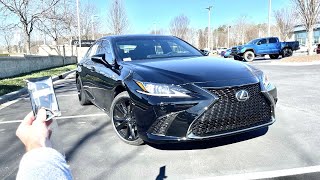 2023 Lexus ES 350 F Sport Start Up Exhuast Test Drive Walkaround POV and Review [upl. by Nahgeem57]