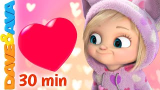 ❤️Skidamarink and More Baby Songs  Kids Songs amp Nursery Rhymes by Dave and Ava  Valentine’s Day ❤️ [upl. by Nhguav]