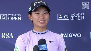 Hinako Shibuno 2021 AIG Womens Open Final Round Interview Japanese [upl. by Dihaz]