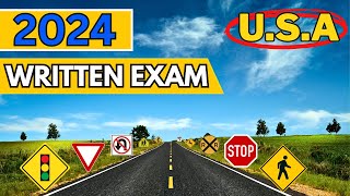 2024 DMV Written Driving Exam Drivers License USA [upl. by Laurianne280]