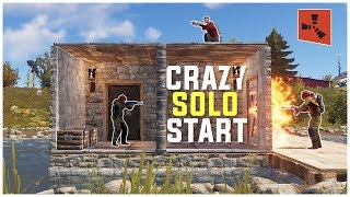 Rust  My CRAZIEST SOLO START Ever Solo Base Defense amp More [upl. by Aikimat]