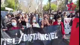 600 étudiantes et étudiants manifestent à Montpellier le 16032021 [upl. by Ettennor]