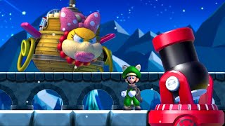 New Super Luigi U Deluxe 100 Walkthrough  World 4  Frosted Glacier [upl. by Solracesoj]