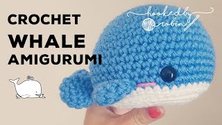 Crochet Amigurumi Whale Pattern  Step by Step Tutorial [upl. by Barker]