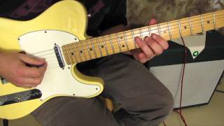 Blues guitar lesson  with a yellow telecaster [upl. by Frederich]