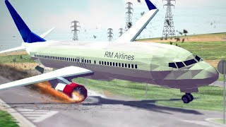 Emergency Landings ON THE ROAD  Pilot Lost Control  Airplane Crashes  Besiege plane crash [upl. by Eesdnyl832]