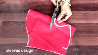 Simple Sleeve design cutting and stitching [upl. by Efioa]