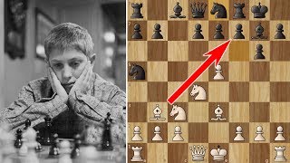 Bobby Fischer beats a Grandmaster in 10 moves But Reshevsky plays on [upl. by Buckley542]