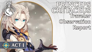 Albedo  Princeps Cretaceus  Act 1 Traveler Observation Report JP VOENG Sub Cutscenes [upl. by Nnayllehs]