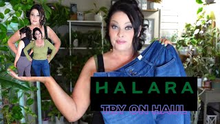 HALARA TRY ON HAUL  TRYING HALARAMAGIC JEANS [upl. by Janey]