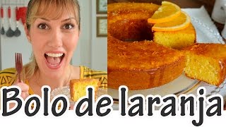 BOLO DE LARANJA COM CASCA I Receitas e Temperos [upl. by Acinoda181]