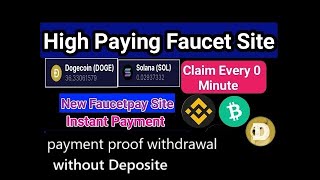 High Faucetpay Unlimite Tron Coin  Instant Withdrawal Faucetpay Wallet  Payment proof [upl. by Terchie]