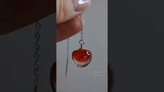 DIY cherry earrings uvresin earrings resinjewelry jewelrydesign uvresincraft [upl. by Nasar]