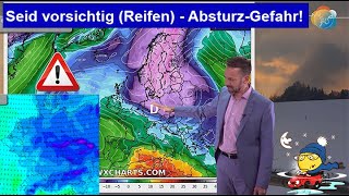 Seid vorsichtig wegen der Bereifung AbsturzGefahr der Temperaturen PolarHauptläufe Ende März [upl. by Neilla]