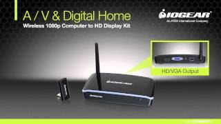 GUWAVKIT4 Wireless 1080p Computer to HD Display Kit 1 HD Output 1 VGA Output [upl. by Lotsirb97]