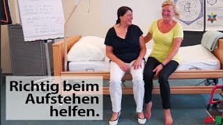 Jemandem richtig beim Aufstehen helfen [upl. by Sokcin]