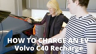 How to Charge an Electric Car Volvo C40 Recharge [upl. by Sibylla]