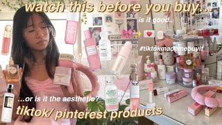 💌 reviewing viral aesthetic tiktokpinterest beauty products  brands are they actually worth it [upl. by Ahserb437]