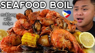 SEAFOOD BOIL  INDOOR COOKING  MUKBANG PHILIPPINES [upl. by Vivica]