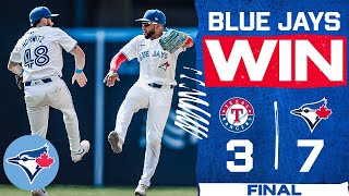 Blue Jays SWEEP series lifted by pair of home runs from Daulton Varsho and Vladimir Guerrero Jr [upl. by Sesom958]