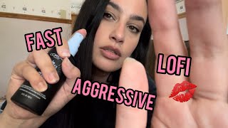 FAST and AGGRESSIVE Makeup Application ASMR LoFi [upl. by Campball384]