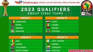 Qualifications de la CAN 2023 tous les Groupes de la Compétition [upl. by Amlus]