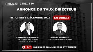 Annonce du taux directeur 6 décembre 2023 [upl. by Onfroi867]