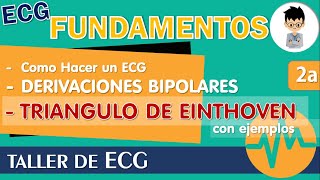 DERIVACIONES del ECG ¿COMO HACER un ELECTROCARDIOGRAMA TRIANGULO de EINTHOVEN Sistema HEXAXIAL 2 [upl. by Miru]