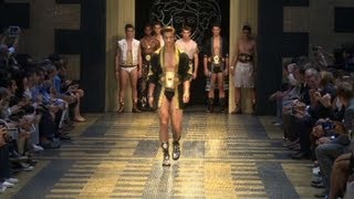 Milan  Versace Homme PrintempsEté 2013 [upl. by Eimmaj596]