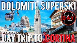 Dolomiti Superski Day 2 — The Best Day Trip In The Italian Dolomites — Skiing To Cortina d’Ampezzo [upl. by Ethyl]