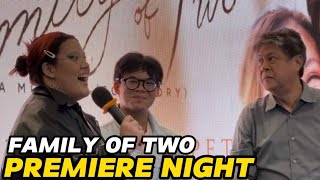 KIKO PANGILINAN MIEL AT MIGUEL FULL SUPPORT KAY SHARON SA PREMIERE NIGHT NG FAMILY OF TWO [upl. by Zelda]