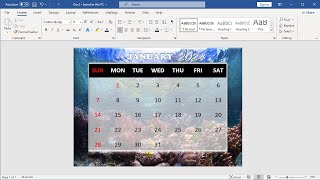 Create Stunning Calendar Designs in Minutes in Microsoft Word 2021 A Step by Step Tutorial [upl. by Aillimac]