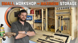 Ultimate DIY Tool Storage For Small Garage Workshops  Workshop Organizer [upl. by Ylaek]