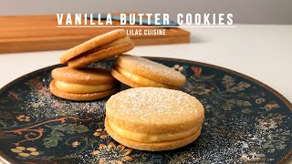 Vanilla Butter Cookies Recipe  French Sable Cookies [upl. by Calie]