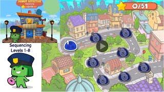 Puzzles Level 1 18 CodeSpark Academy learn Sequencing in Donut Detective  Gameplay Tutorials [upl. by Iiette]