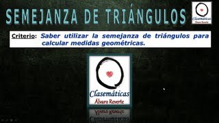 Triángulo  Semejanza de Triángulos 1807 [upl. by Gupta143]