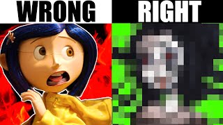 how Coraline should ACTUALLY look  book versus movie CORALINE [upl. by Iccir]