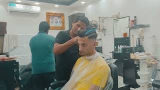 Taper fade haircut Mens  Cutting Tutorial   Al aneeq gents saloon  Deira Dubai 0558977442 [upl. by Klarika]