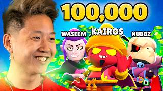 8 YouTubers Fight for 100000 Gems in Brawl Stars [upl. by Nahrut381]