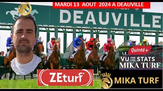 PRONOSTICS TURF 100 QUINTE MARDI 13 AOUT 2024 A DEAUVILLE [upl. by Reuben]