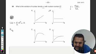 What is the variation of nuclear density r with nucleon number A [upl. by Cirdla673]