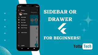 Sidebar in Flutter App  Drawer  Sidebar [upl. by Aicirt]