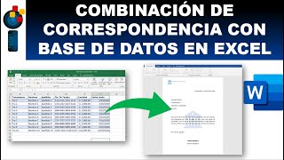 CREAR UNA COMBINACIÓN DE CORRESPONDENCIA COMBINANDO WORD Y EXCEL [upl. by Aivital]