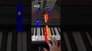 Klavier spielen lernen mit einer Mixed Reality Brille 😲🎹  buy better SWR shorts [upl. by Ecirtram323]