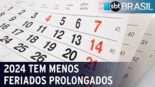 Ano bissexto faz com que 2024 tenha menos feriados prolongados  SBT Brasil 010124 [upl. by Akoyin740]