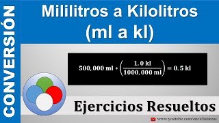 Mililitros a Kilolitros ml a kl [upl. by Yenobe]