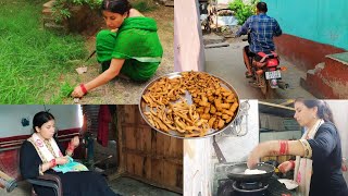 🌧️सावन का पहलासोमवार🌳 किचन में हमला कर दिया।🐍 डर से कर दी आज सफाई। Neemki recipe चावल की रोटी। [upl. by Uni]