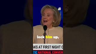 Lock Him Up Hillary Clinton Points Out Trump Felonies at DNC [upl. by Templer]